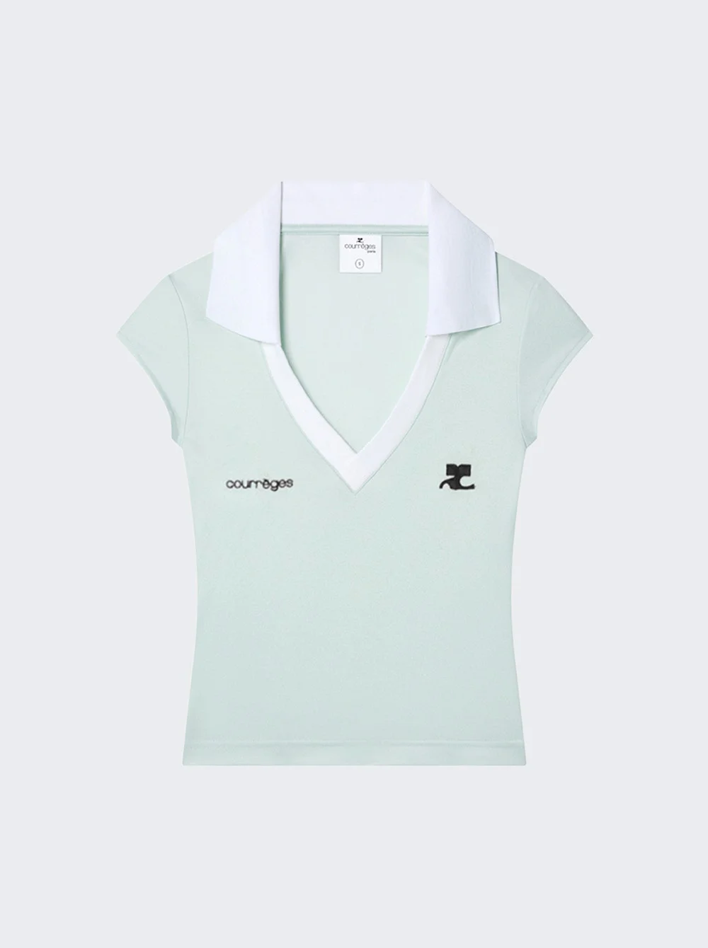 Sports Cropped Polo Top Light Mint - 1