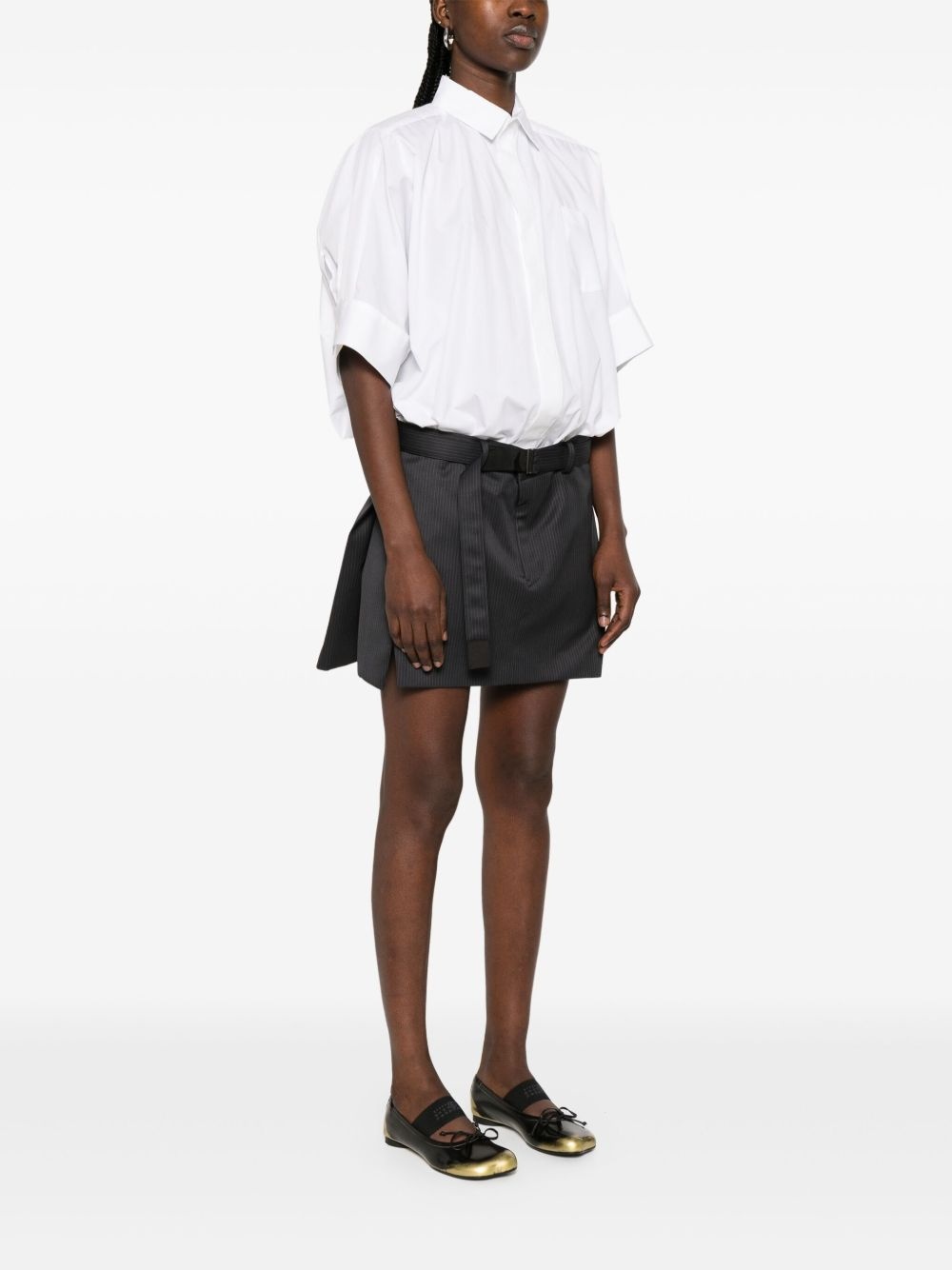 panelled mini dress - 3