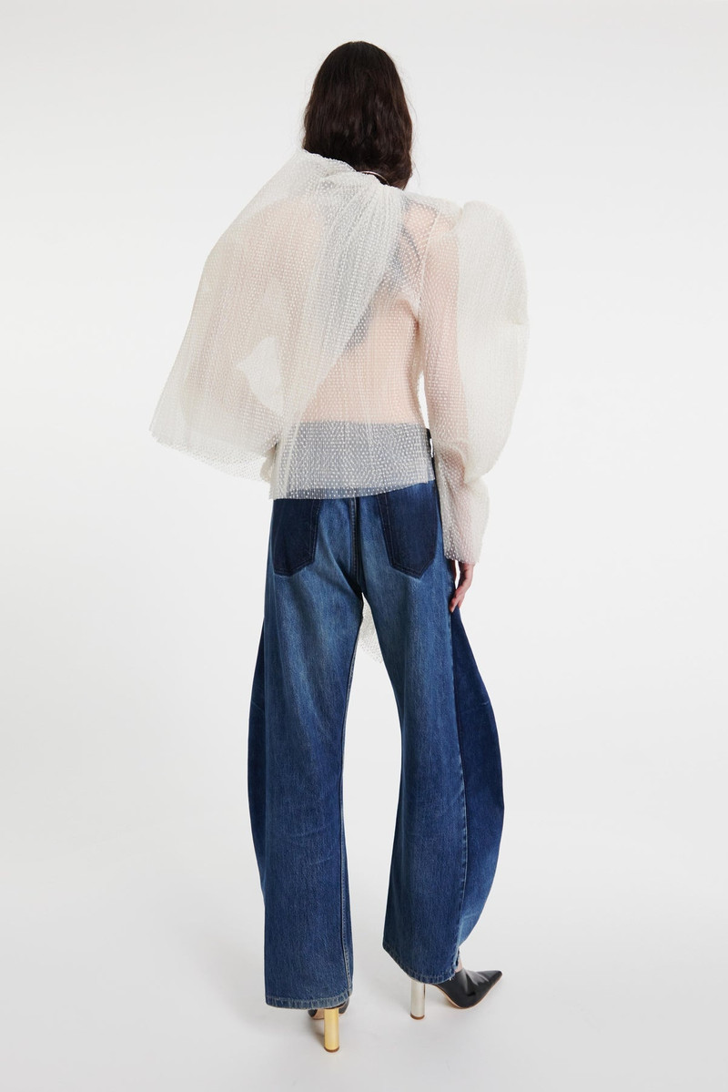 VOLUMINOUS FRONT KNOT TOP IVORY 3