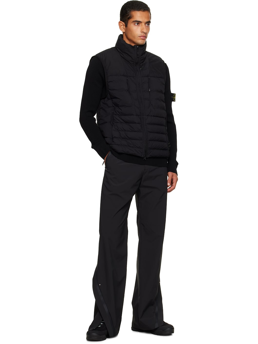 Black G100004 Seamless Tunnel Nylon Down-TC Vest - 5