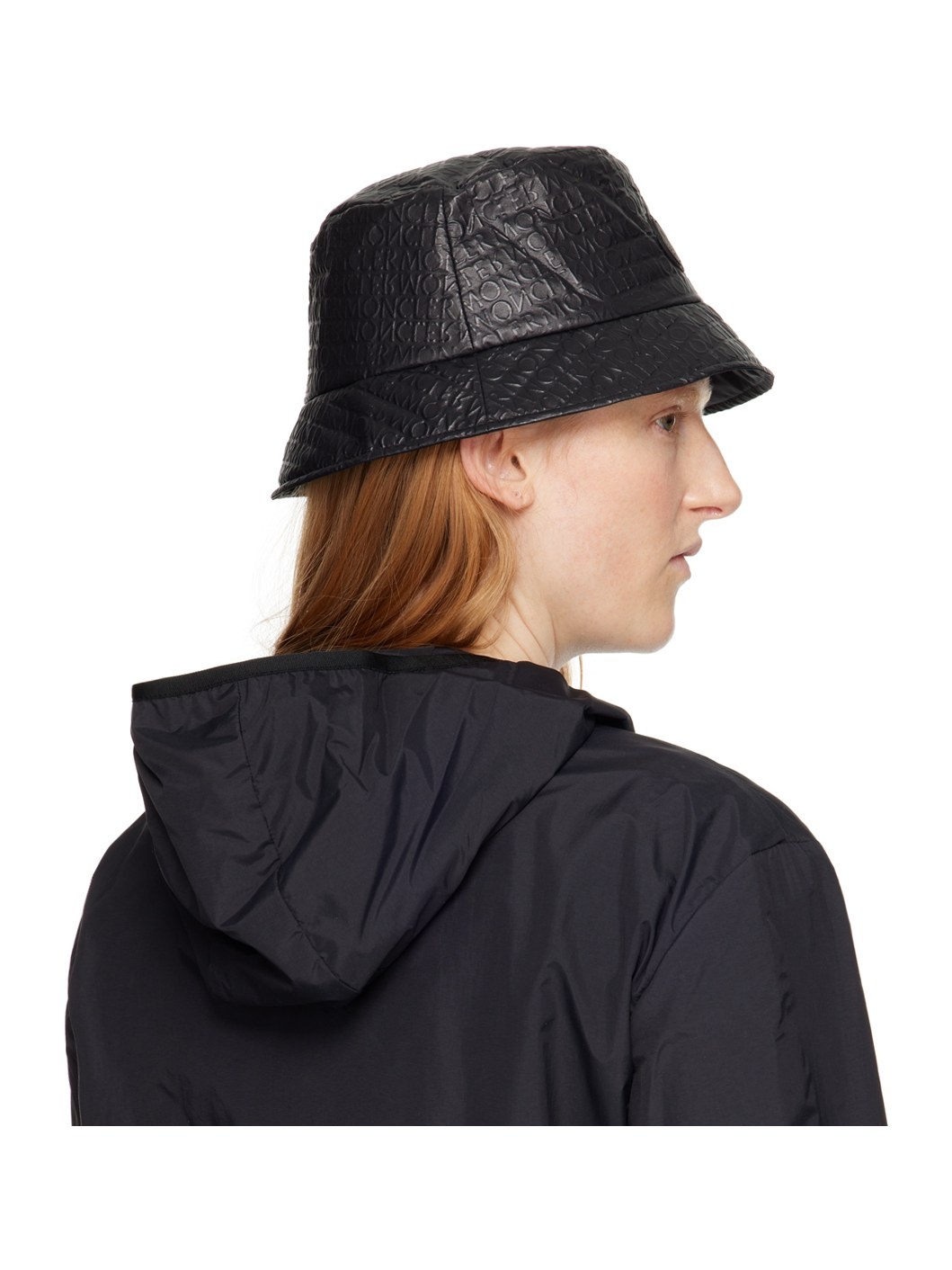 Black Embossed Bucket Hat - 3