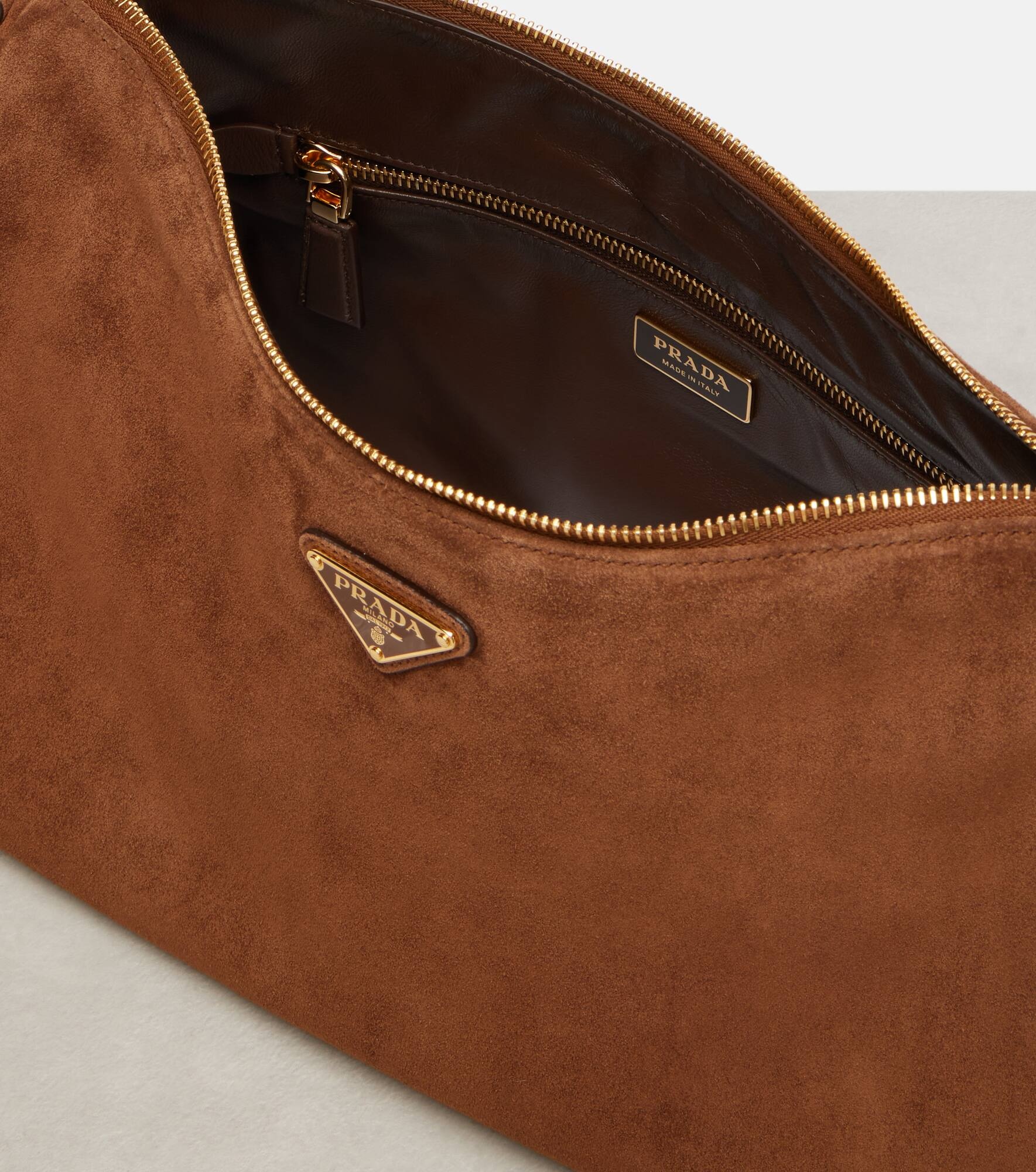 Prada Aimée Large suede shoulder bag - 3