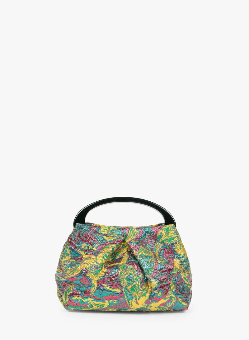 Dries Van Noten SMALL PLEATED JACQUARD BAG outlook