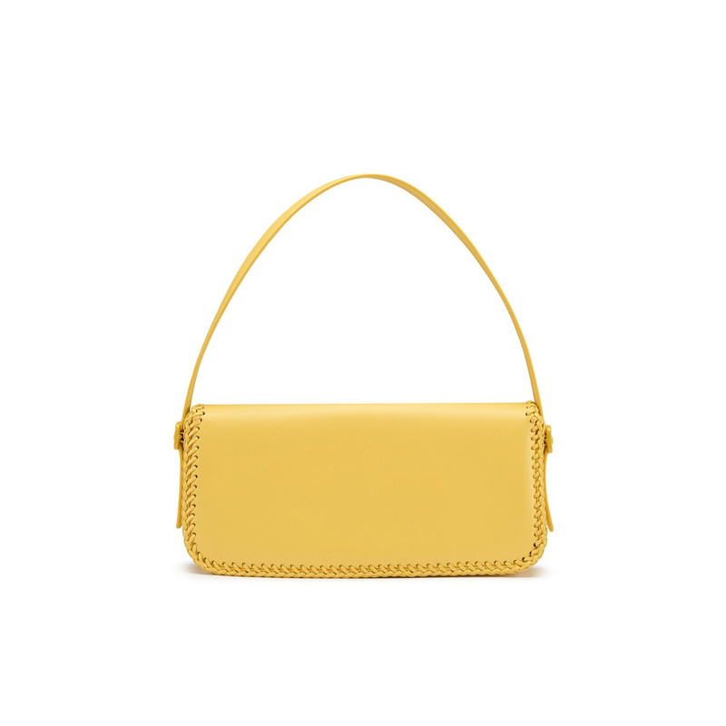 Yellow leather shoulder bag 4