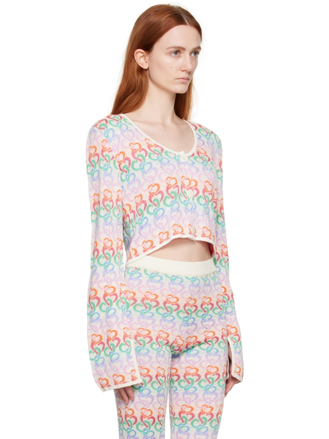 Multicolor Heart Cardigan - 2