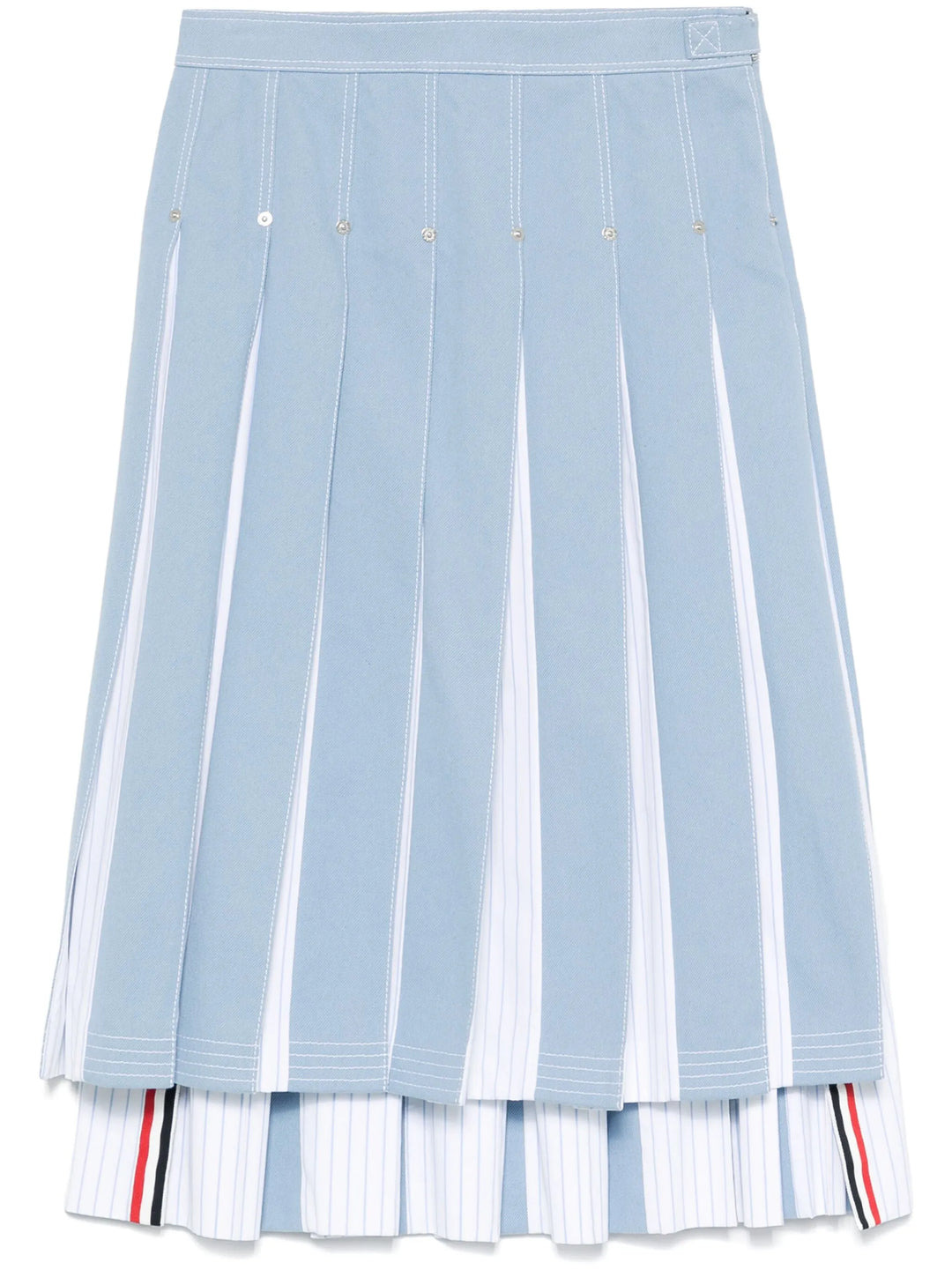 Below Knee Dropped Back Pleated Skirt - 1