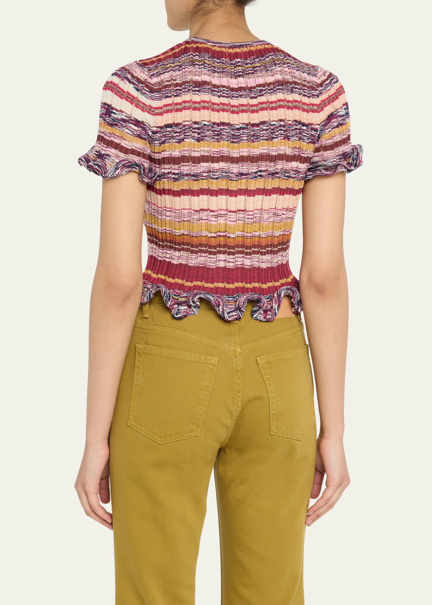 Miya Short-Sleeve Knit Ruffle Top - 3
