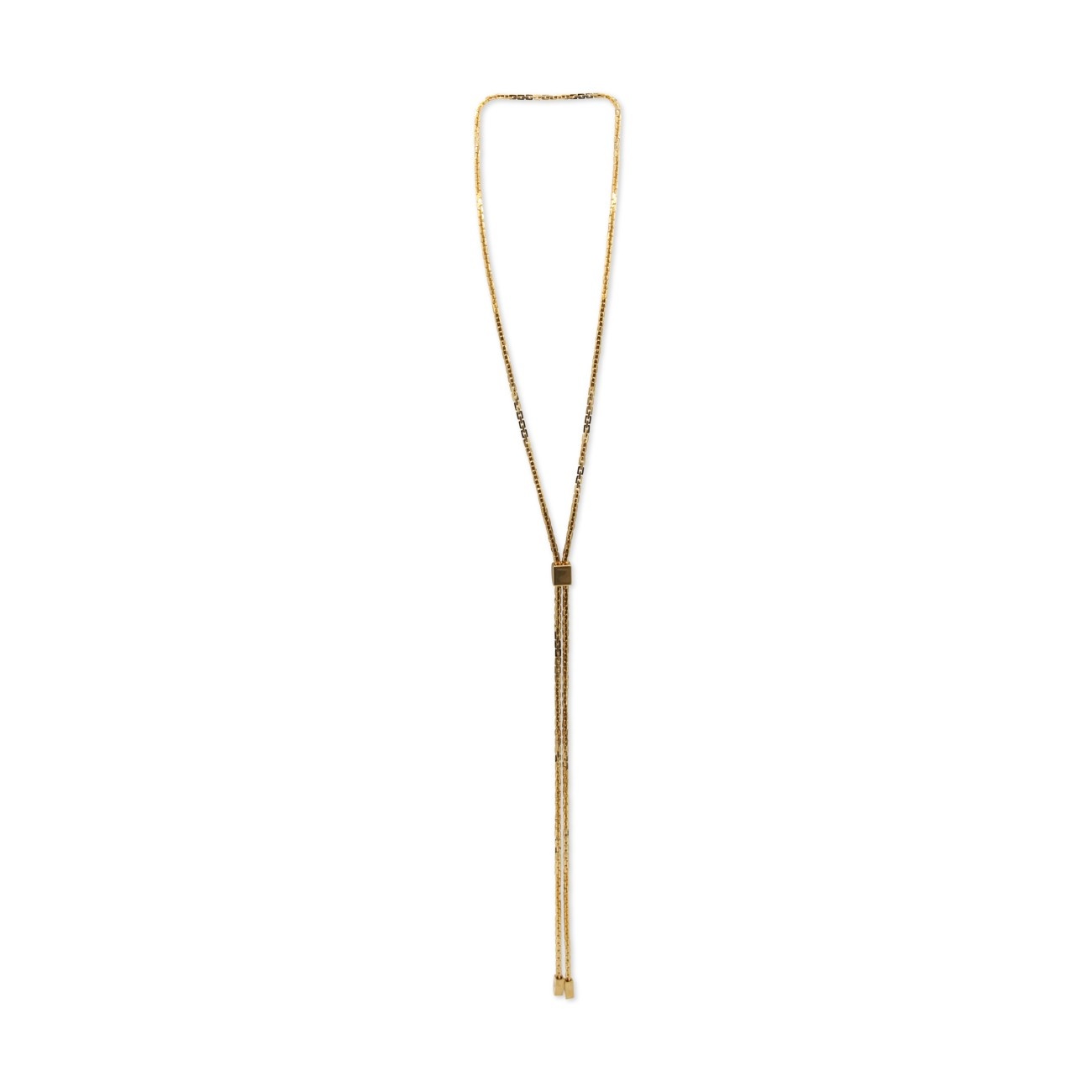 gold-tone brass necklace - 1