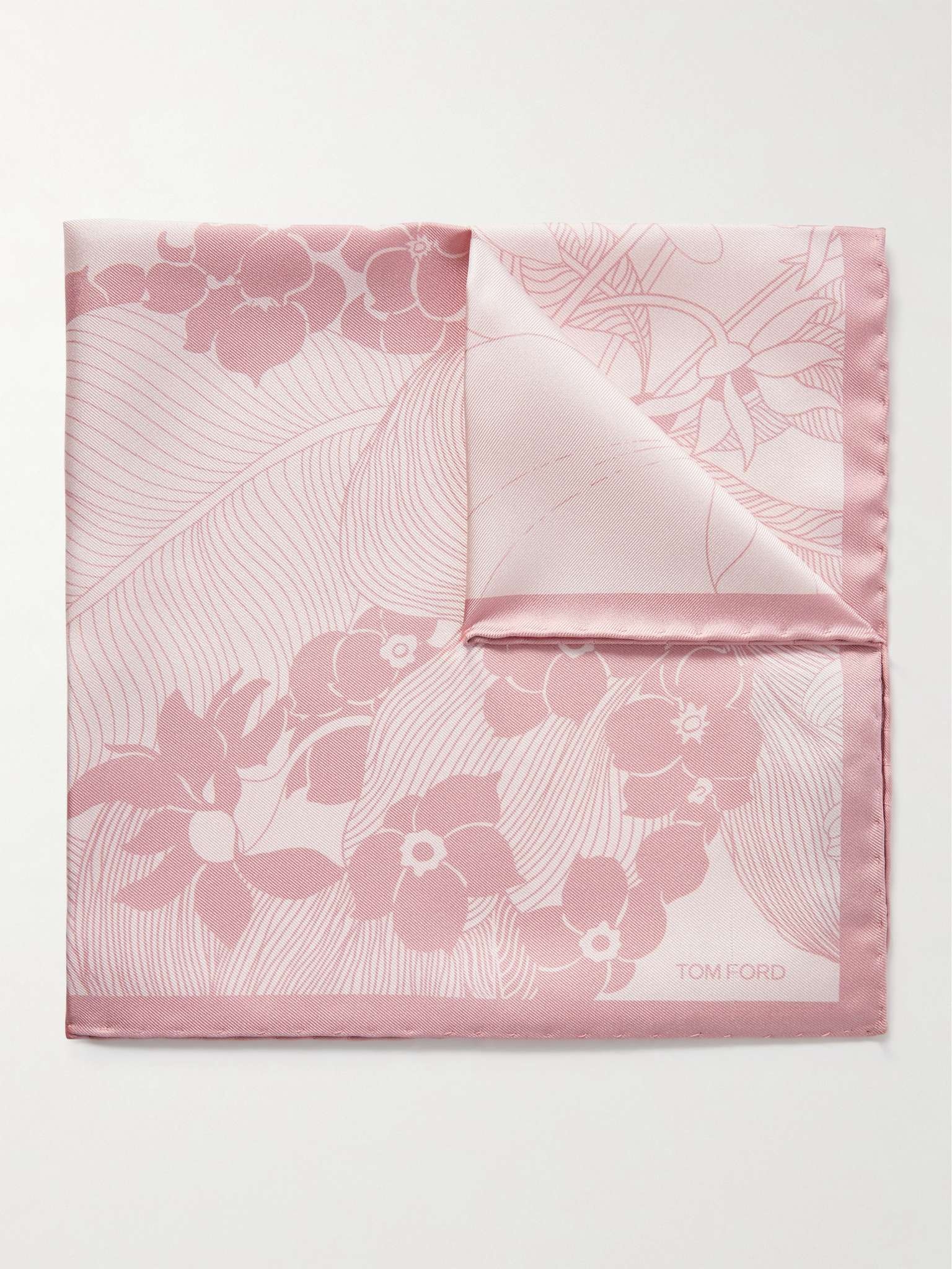Floral-Print Silk-Twill Pocket Square - 1