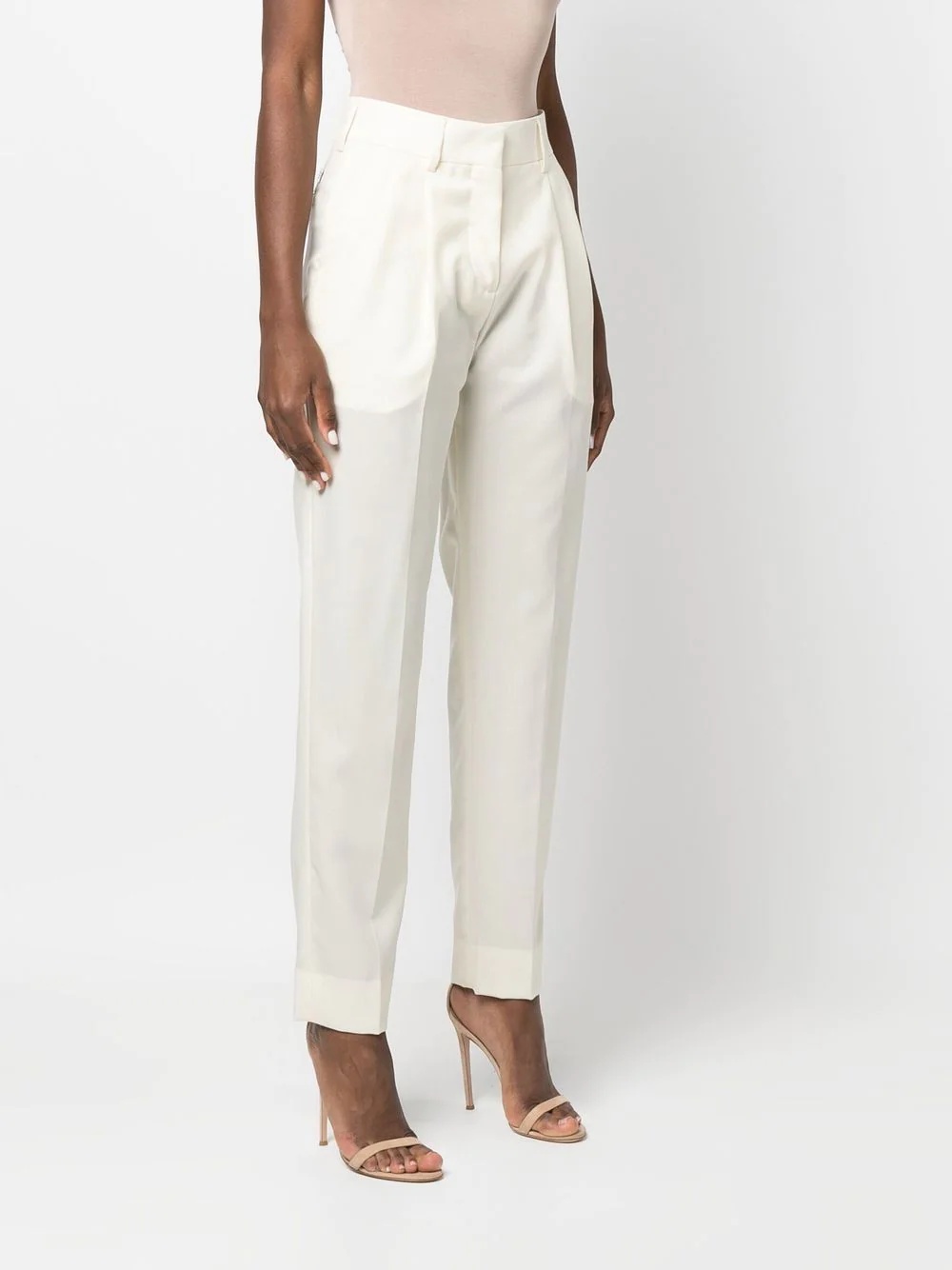 high-waisted tapered trousers - 3