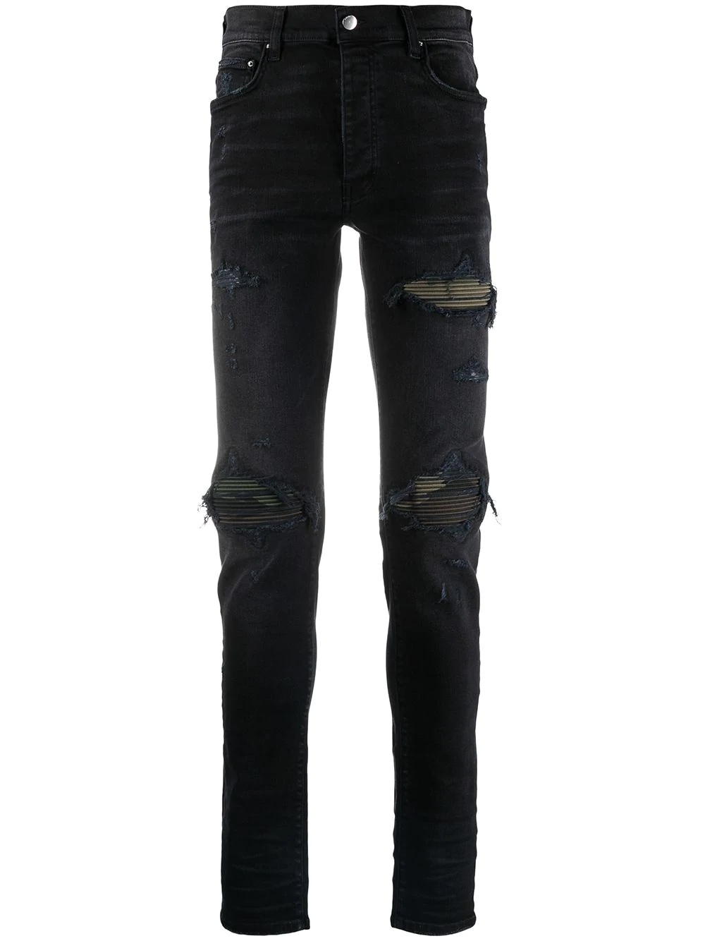 distressed skinny jeans - 1