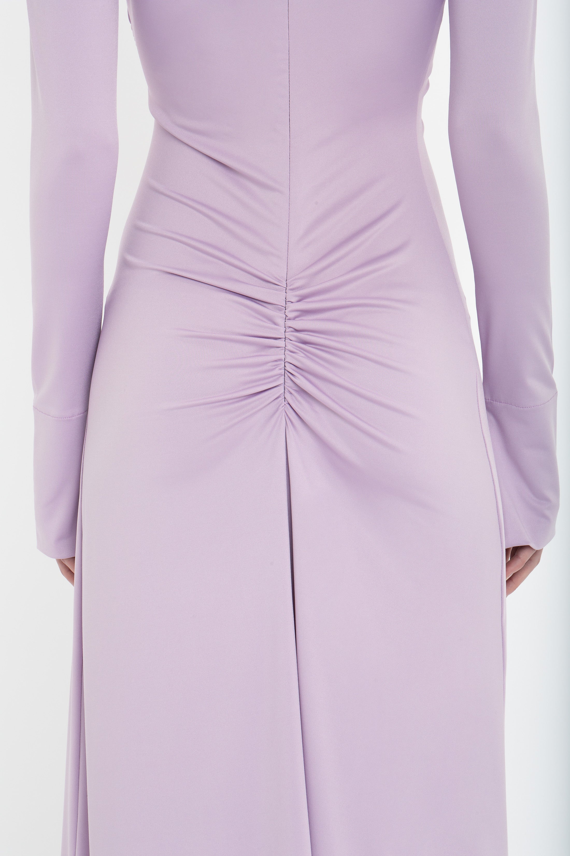 Ruched Detail Floor-Length Gown In Petunia - 6