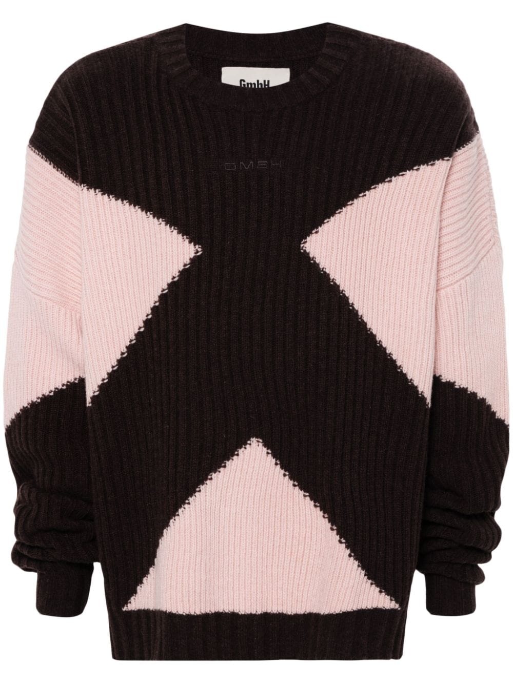 geometric-pattern knitted jumper - 1