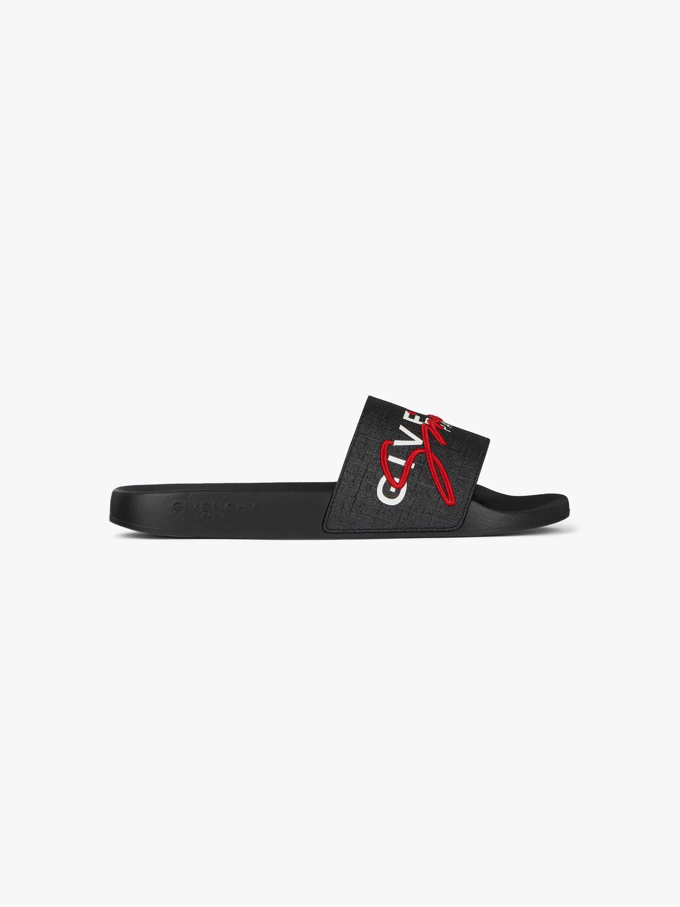 GIVENCHY flat sandals in coated canvas - 1