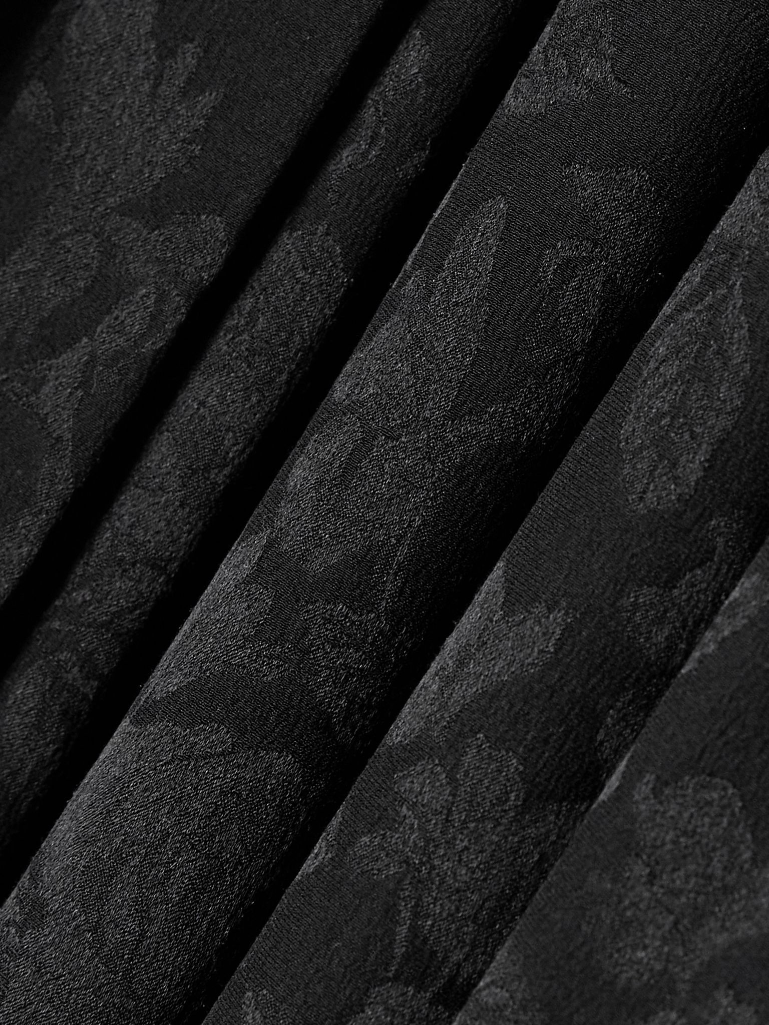 Silk-jacquard midi skirt Black - 4
