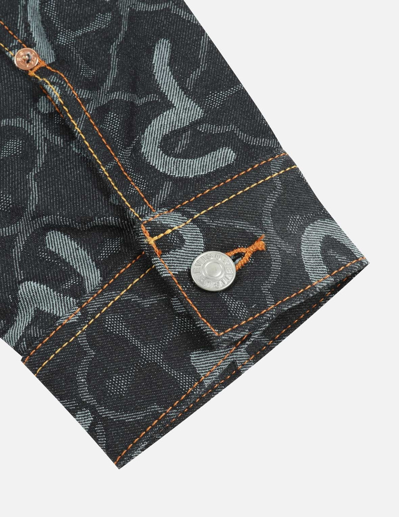 ALLOVER SEAGULL AND KAMON JACQUARD RELAX FIT DENIM JACKET 9