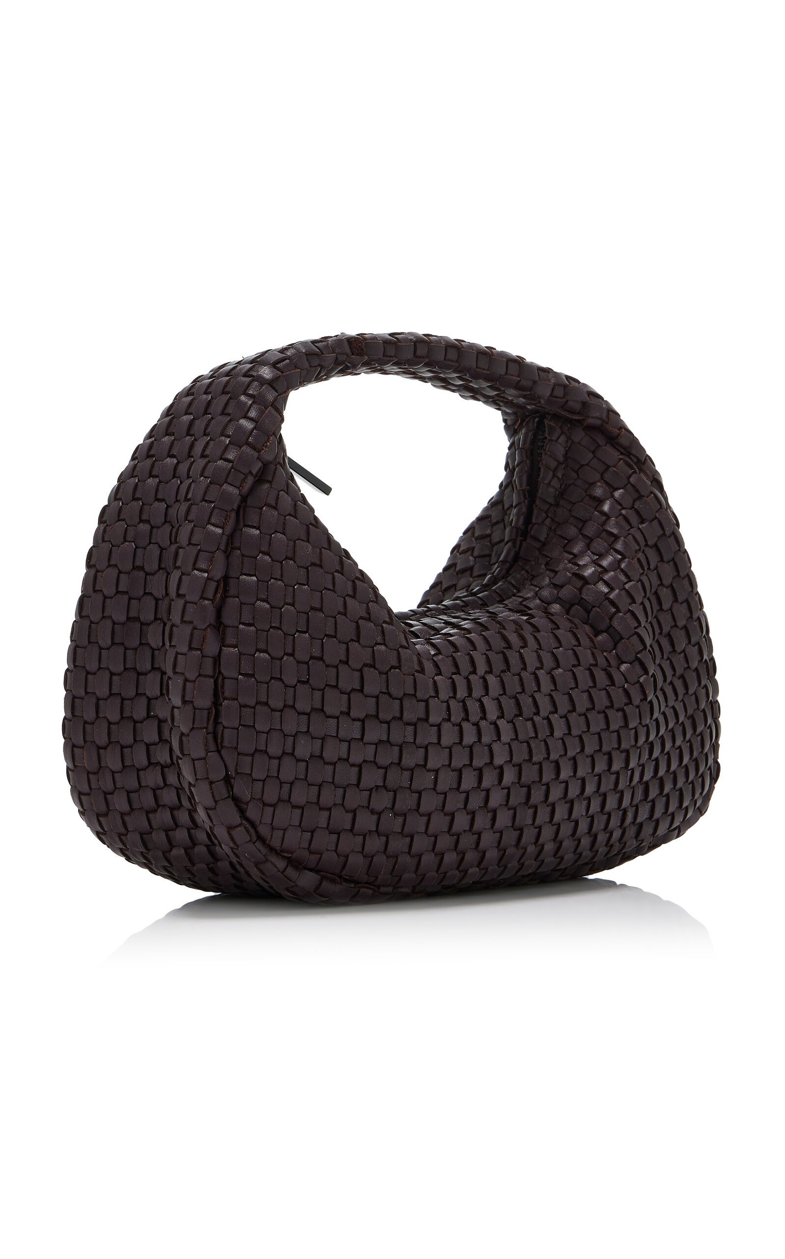 Lattice Weave Leather Mini Bon Bon Bag brown - 3