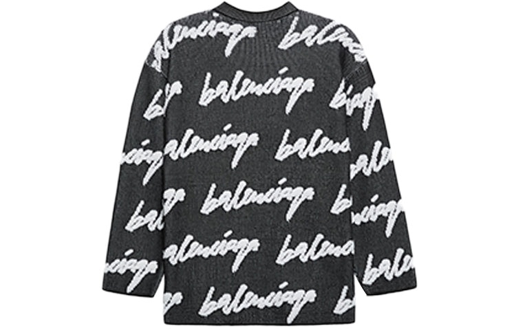 Balenciaga 3D Scribble Crewneck Cotton Knit 'Black' 625985T31801070 - 2
