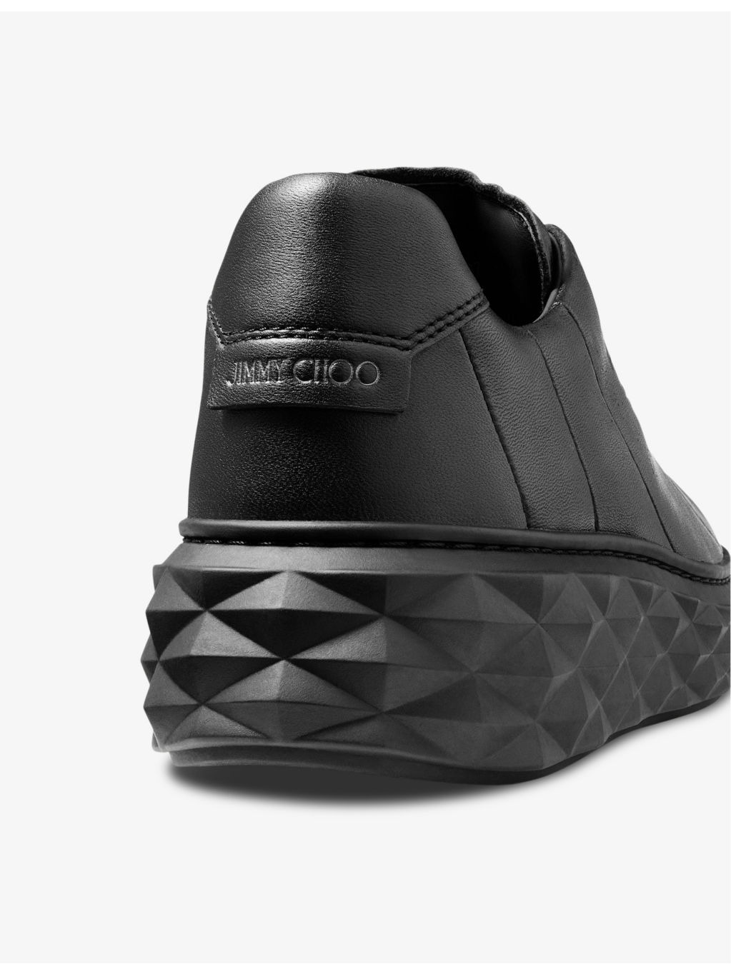 Diamond Light logo-embossed leather low-top trainers - 5