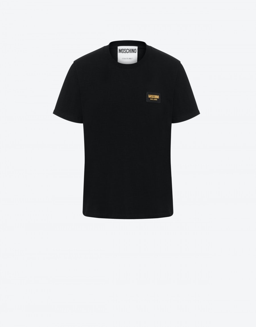 MOSCHINO LABEL JERSEY T-SHIRT - 1
