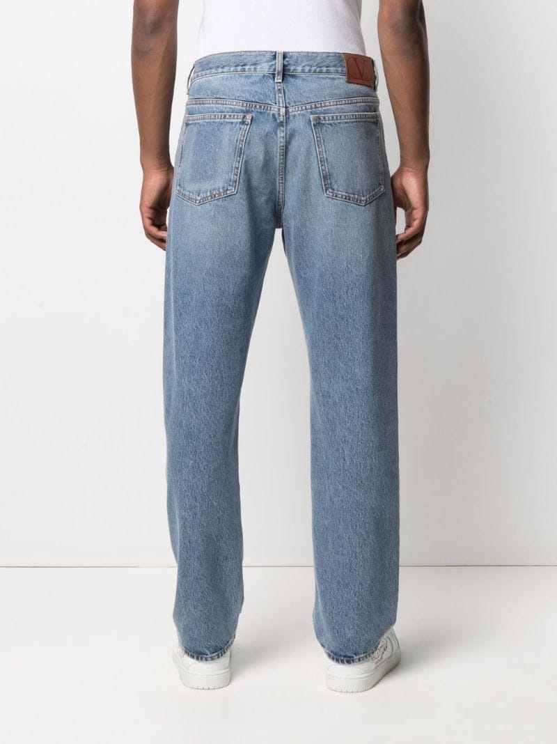 straight-leg light-wash jeans - 4