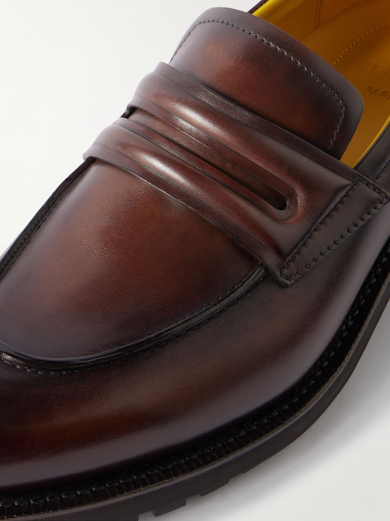 New Oslo Venezia Leather Penny Loafers Brown - 5