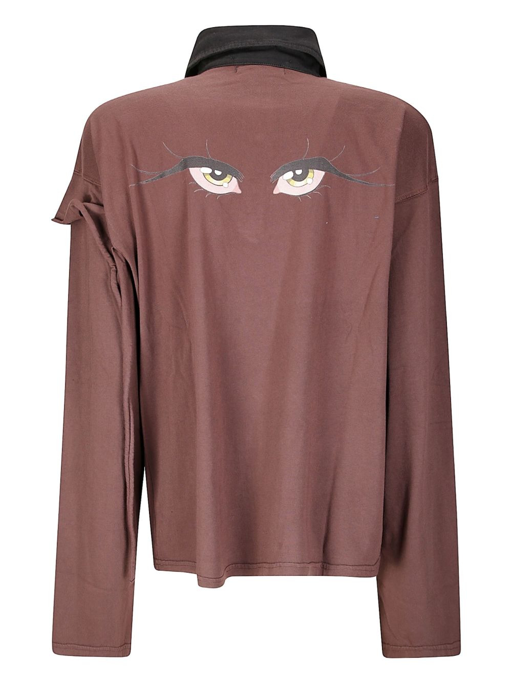 eyes-print polo top - 2