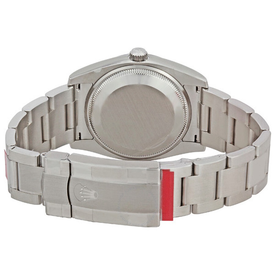 Rolex Airking Silver Arabic Pink Index Dial Engine Turned Bezel Men's Watch 114210SAPSO - 3
