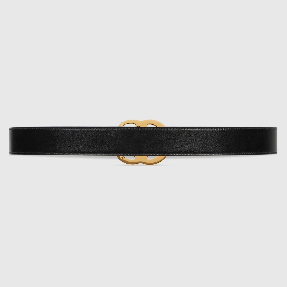 GG Marmont leather belt with shiny buckle - 3