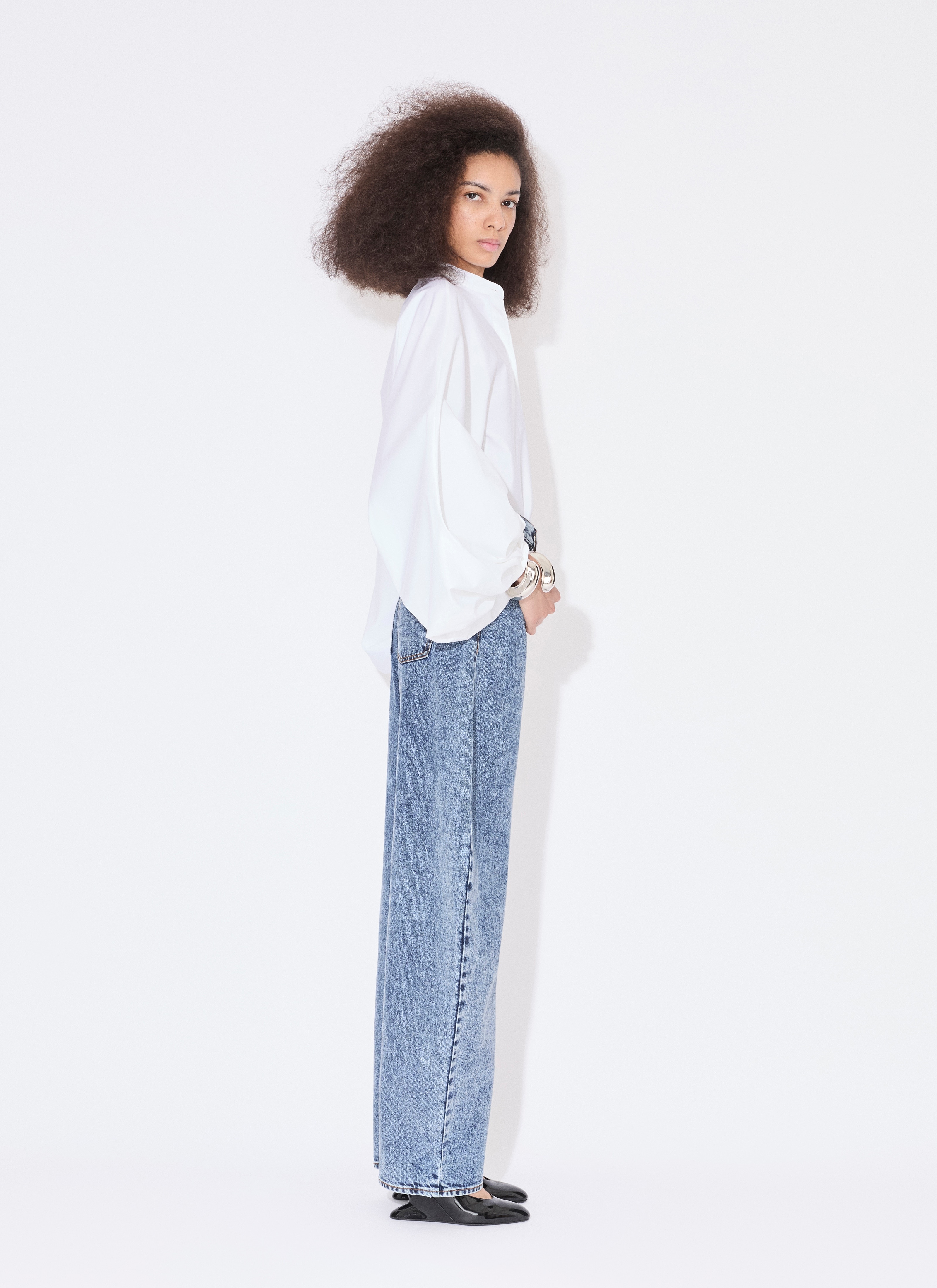POPLIN BALLOON SHIRT - 4