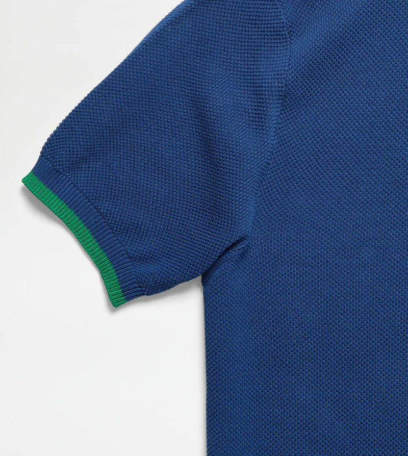 PIQUET POLO SHIRT - BLUE 2