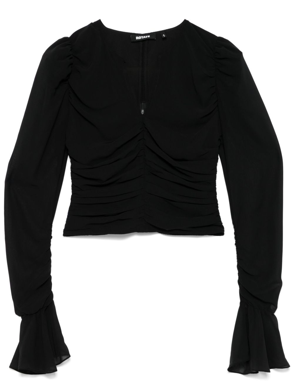 chiffon long-sleeve top - 1