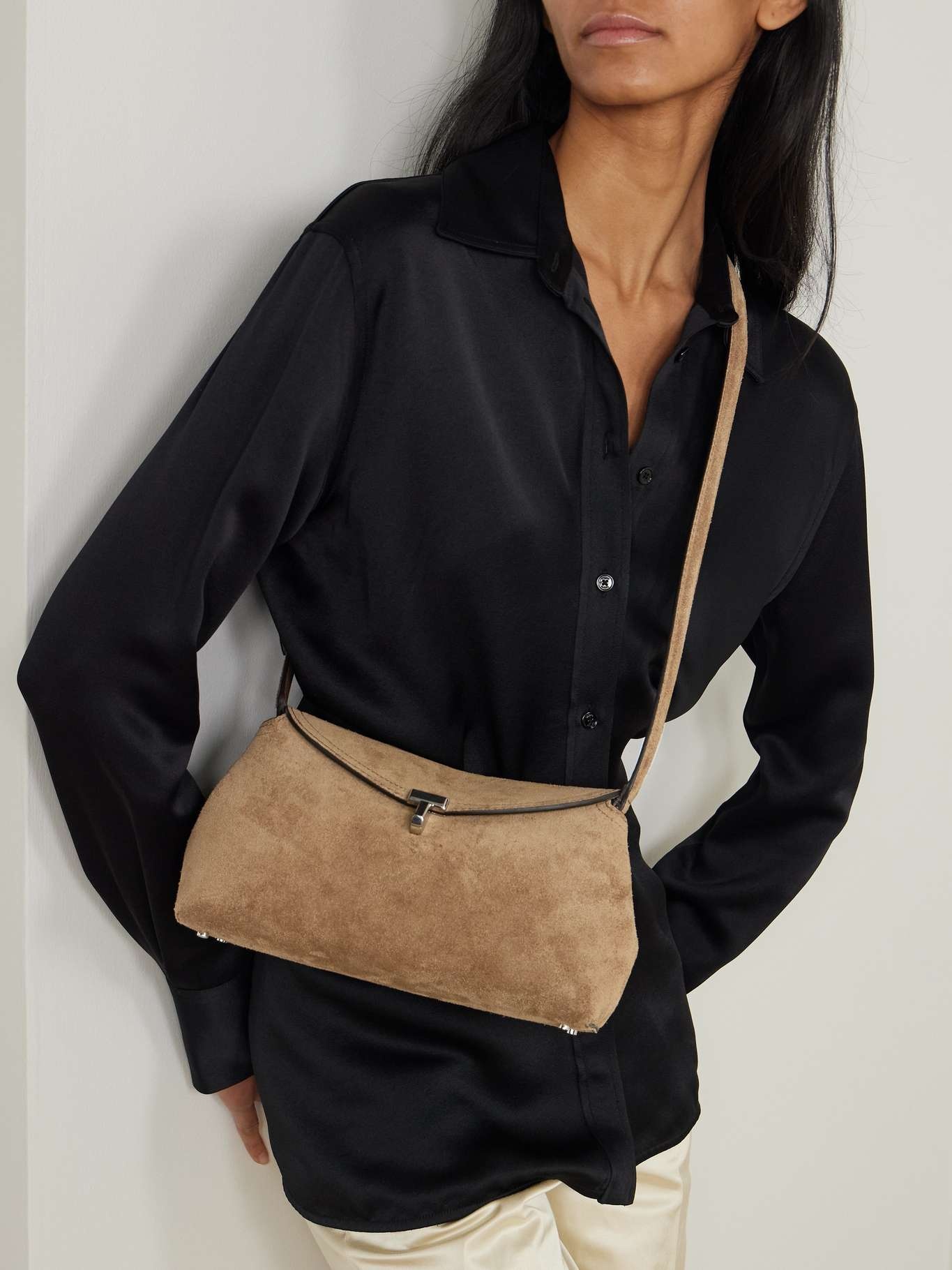 T-Lock suede clutch Brown - 6
