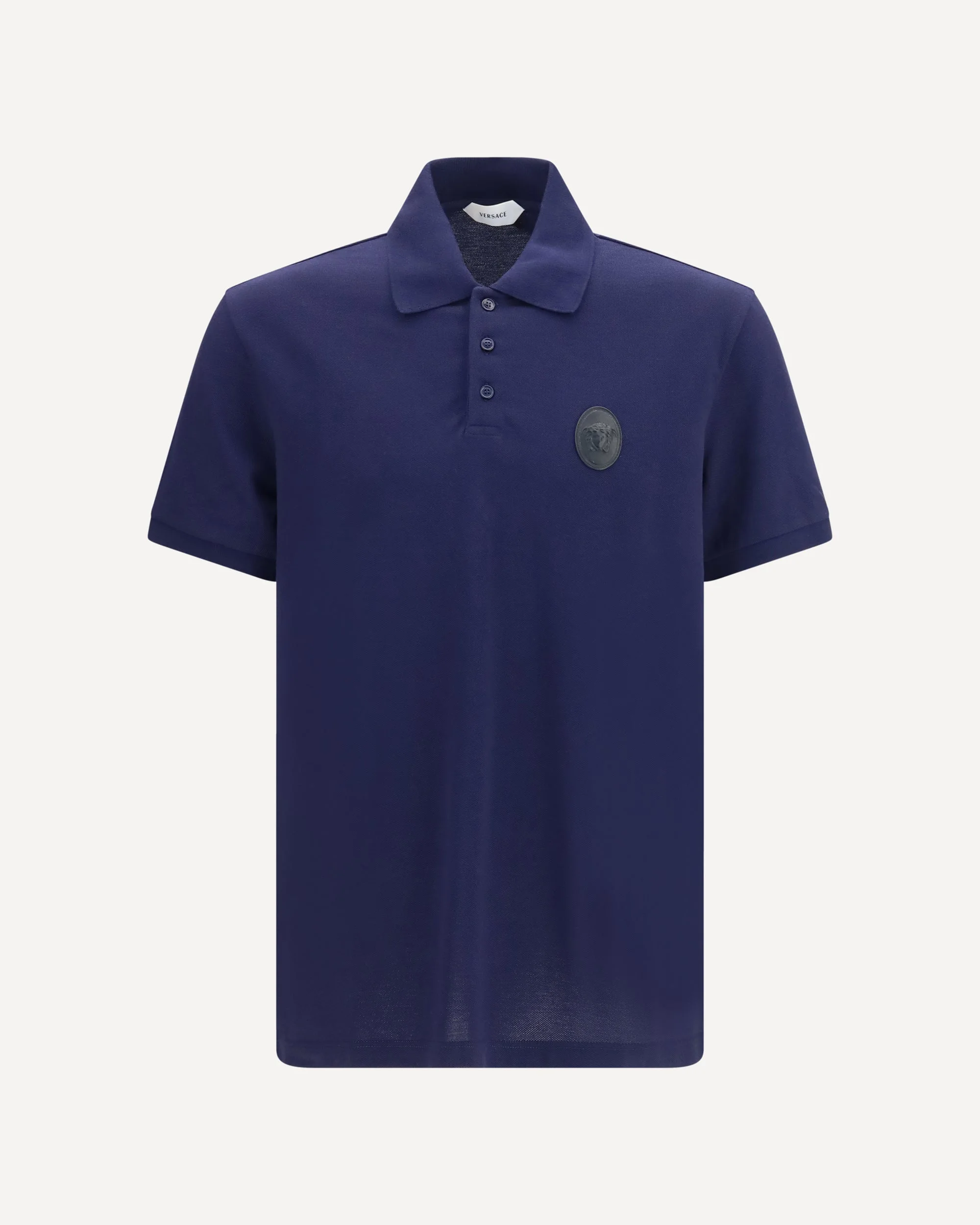 Cotton piqué Polo with Medusa patch - 1