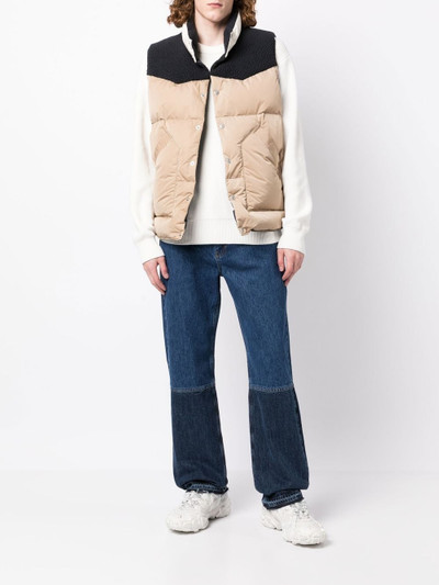 UNDERCOVER panelled padded gilet outlook