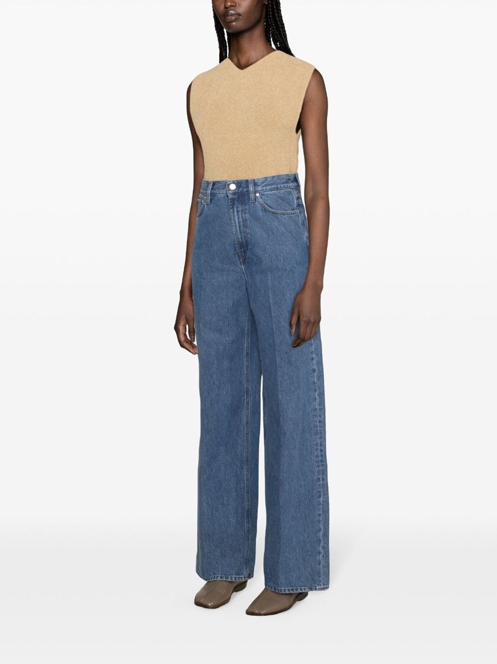 Wide-leg dennim jeans - 2
