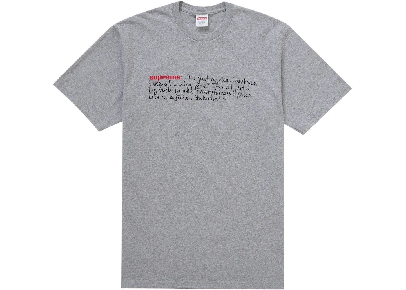 Supreme Joke Tee Heather Grey - 1