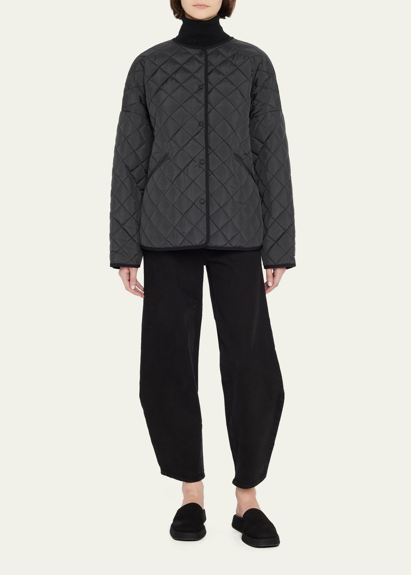 Water-Resistant Quilted Oversize Jacket - 2