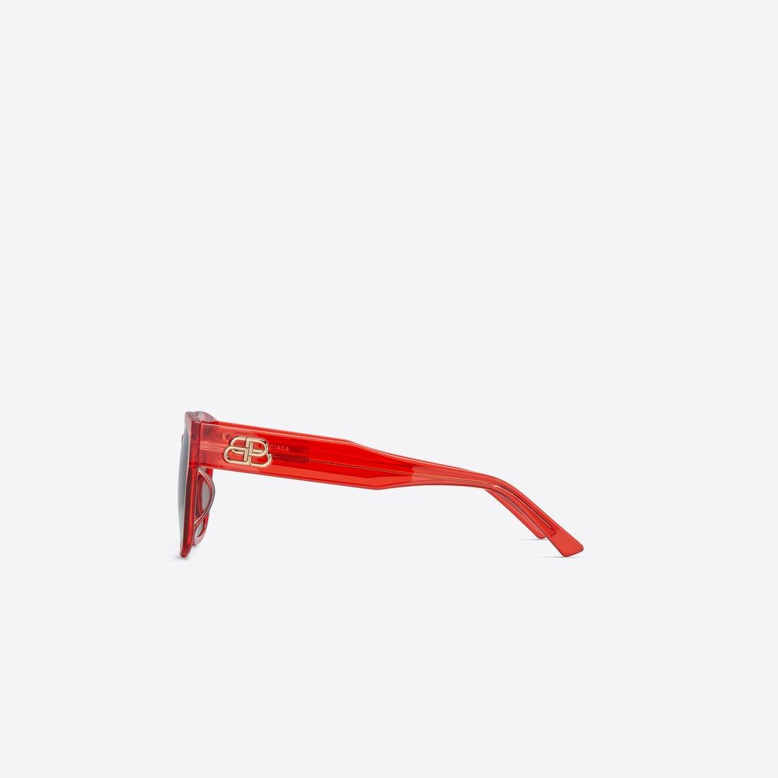 Women's Flat Square Sunglasses in Red - 2