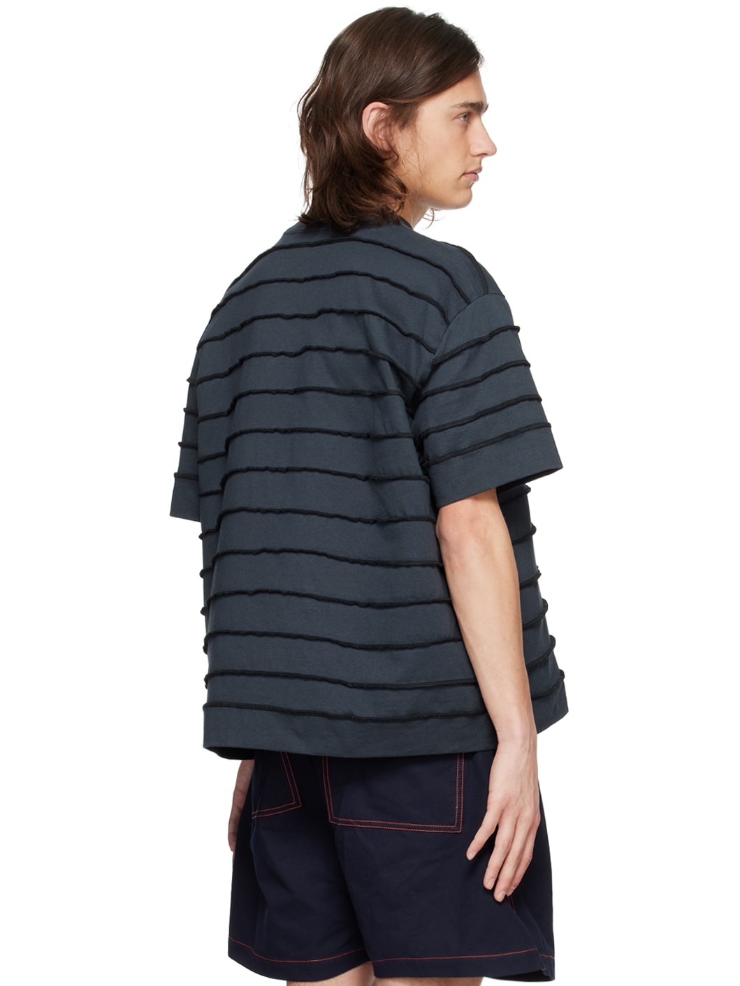 Navy Striped T-Shirt - 3