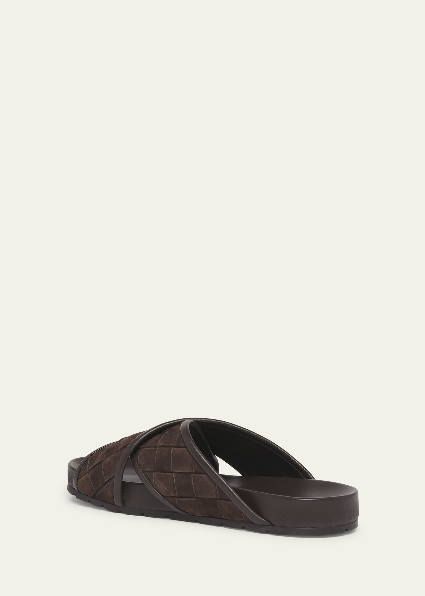 Men's Tarik Intrecciato Suede Slide Sandals - 4