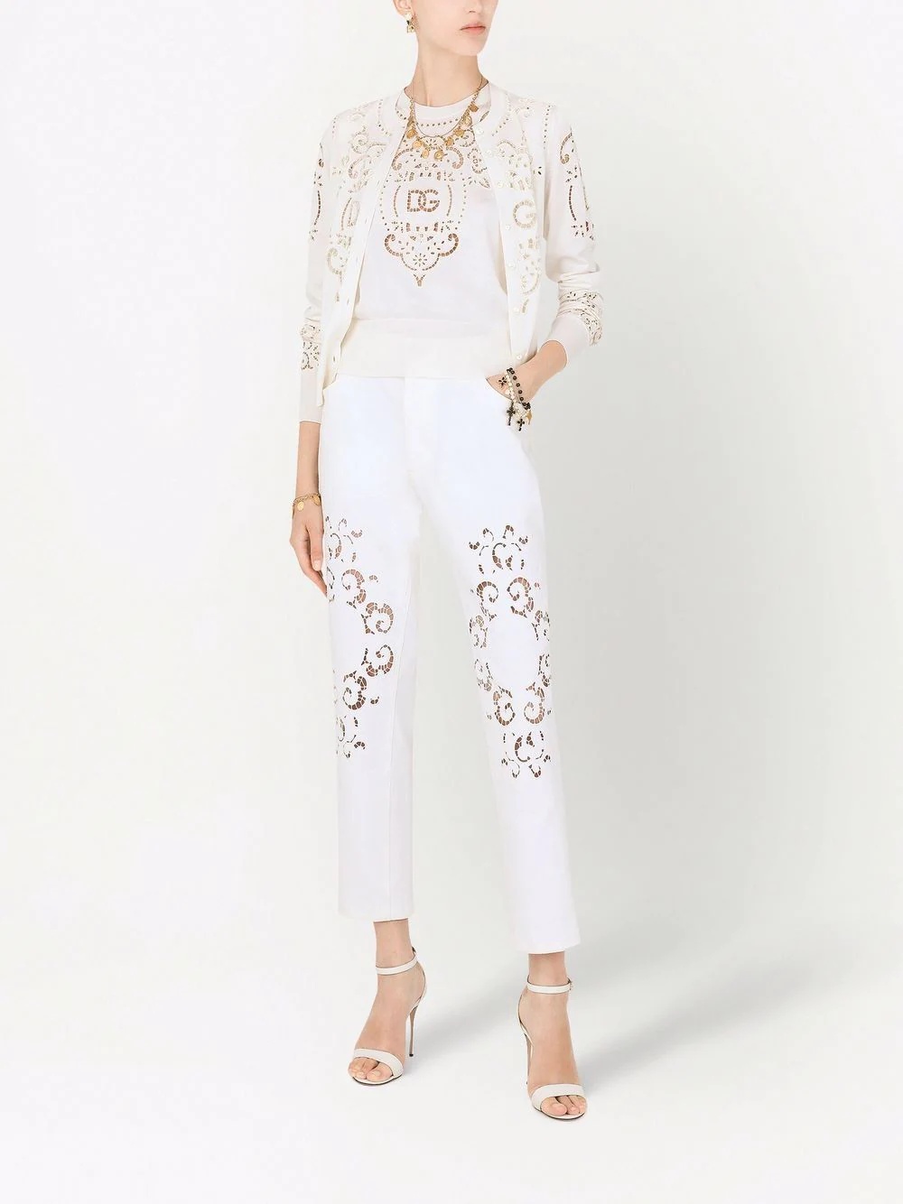 embroidered silk cardigan - 2