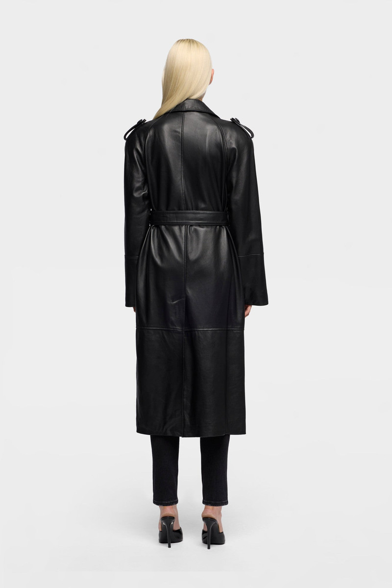 Italian Leather Trench Coat 5