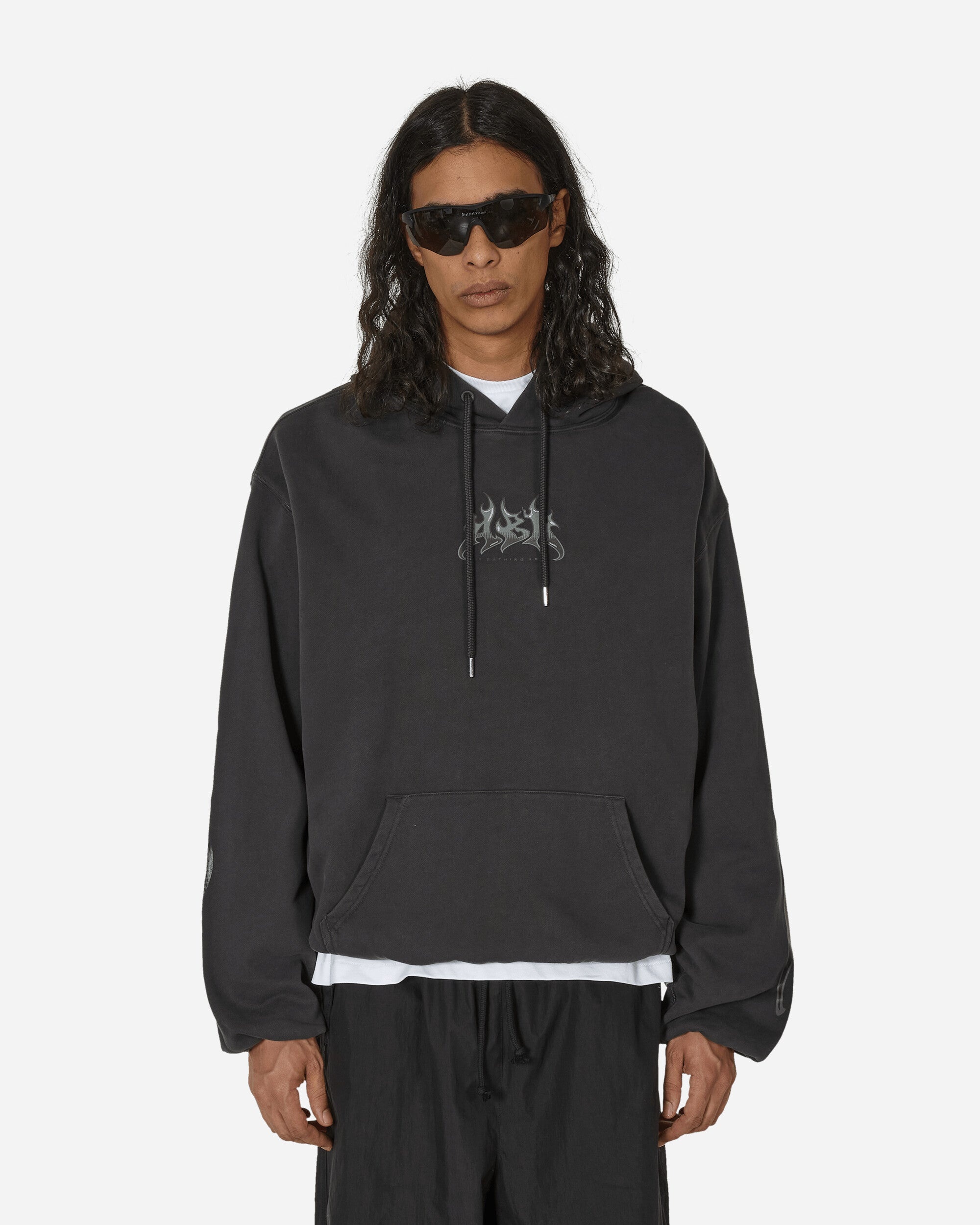 A BATHING APE｜HOOD/ZIP-UP (Flame Garment Dyed Pullover A BATHING APE® Flame Garment Dyed Pullover Hoodie Black