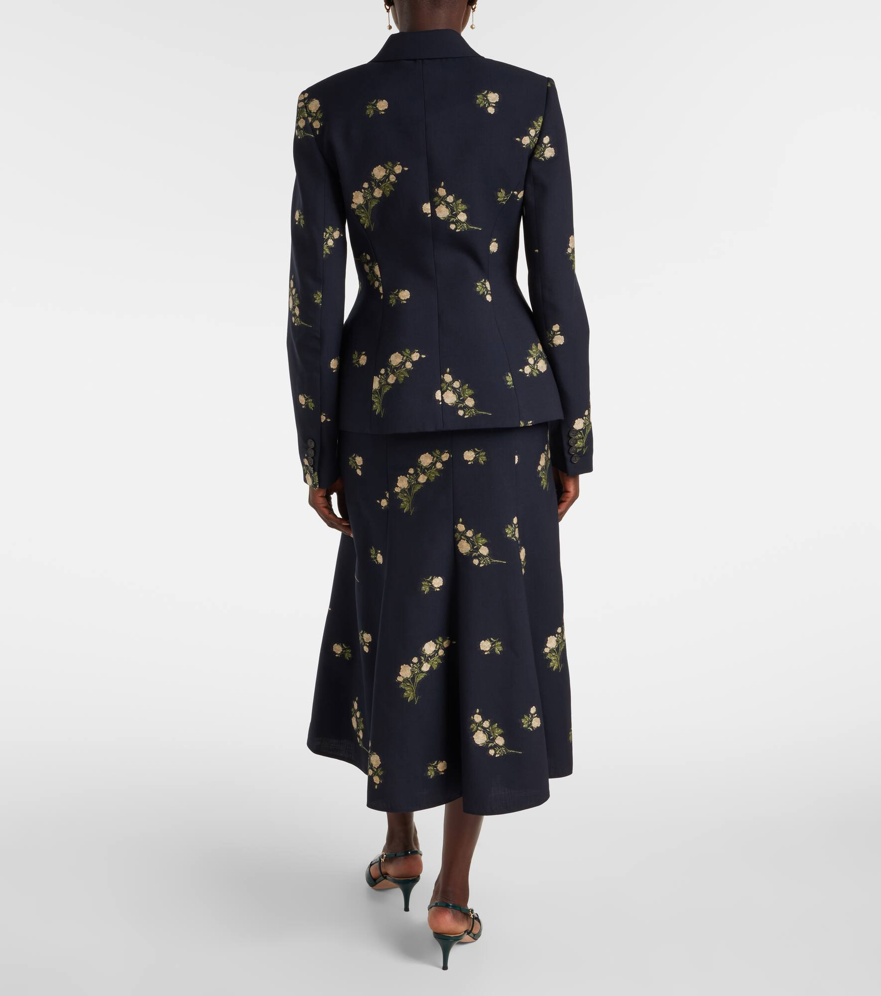 Floral jacquard blazer - 3