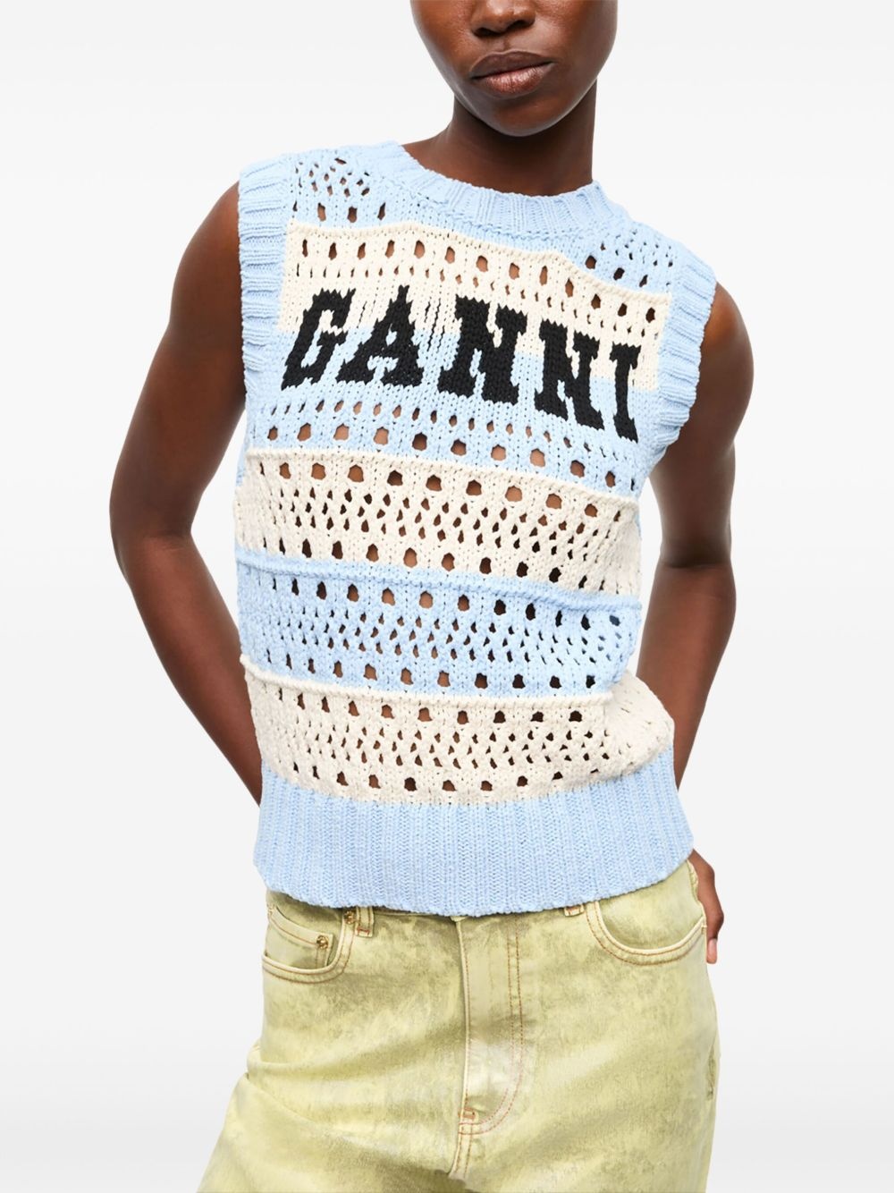 striped knit tank top - 3