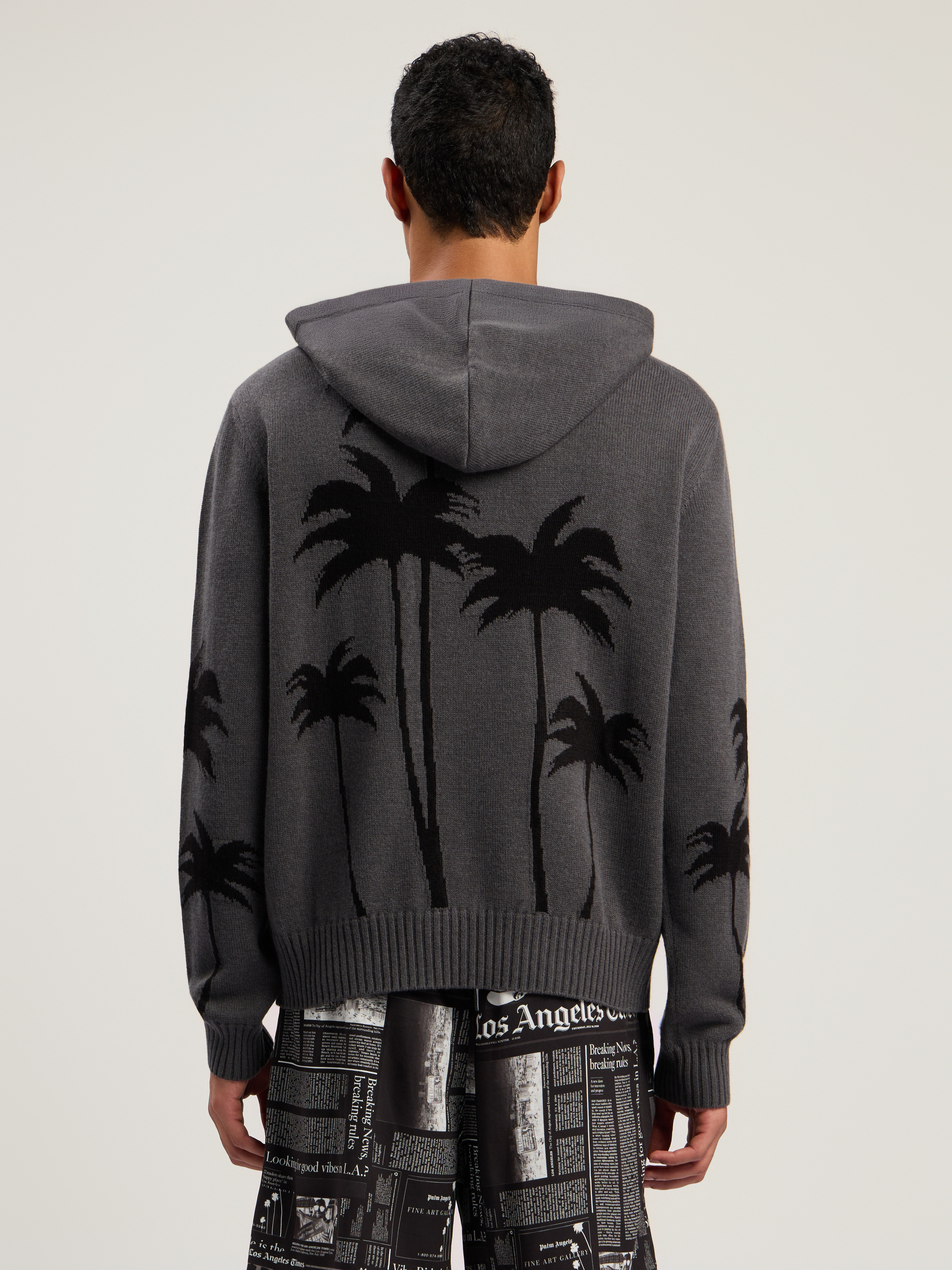 Back Palms Knit Hoodie - 4
