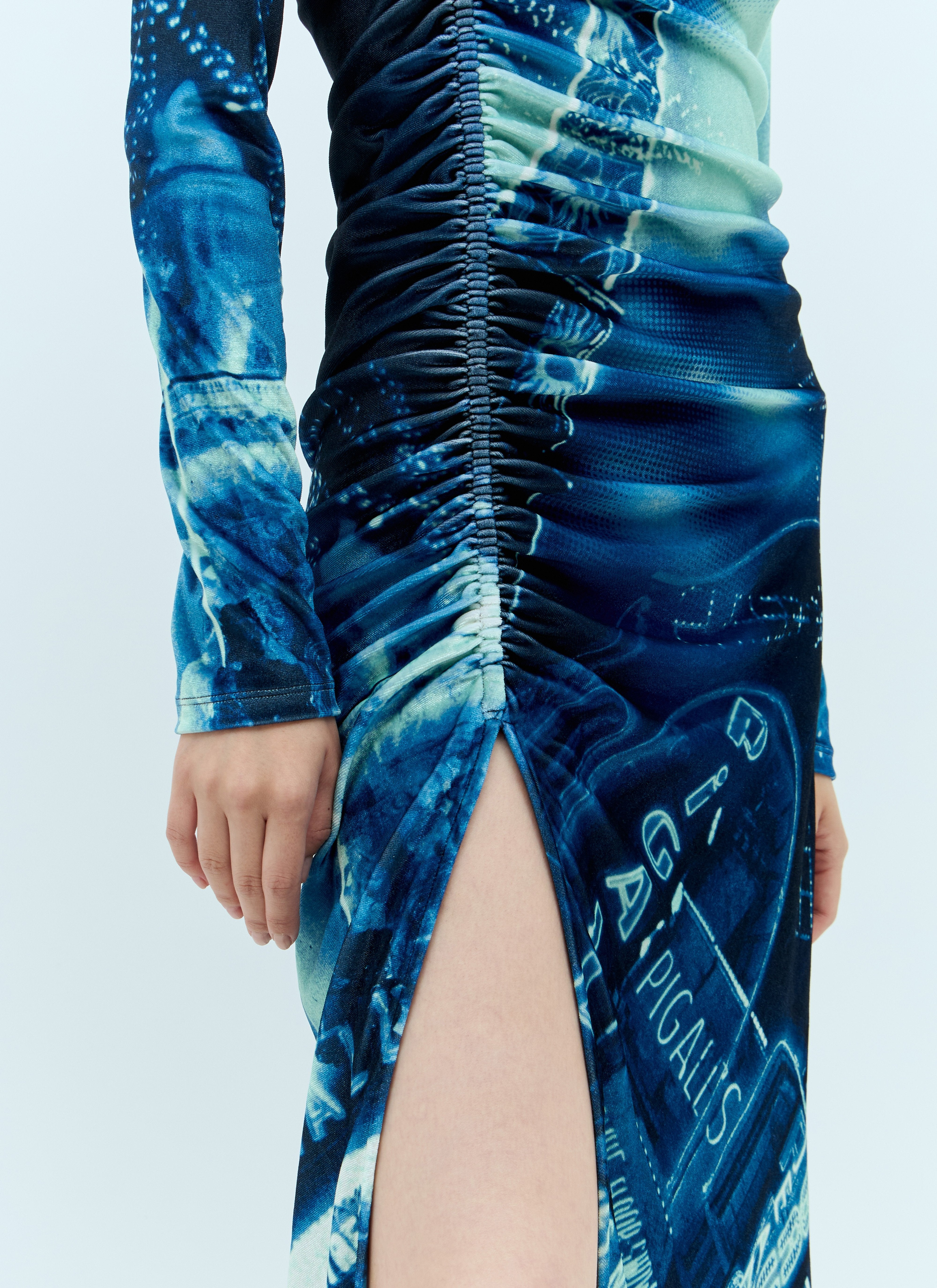 Jean Paul Gaultier Women Pigalle Gathered Velvet Dress - 6