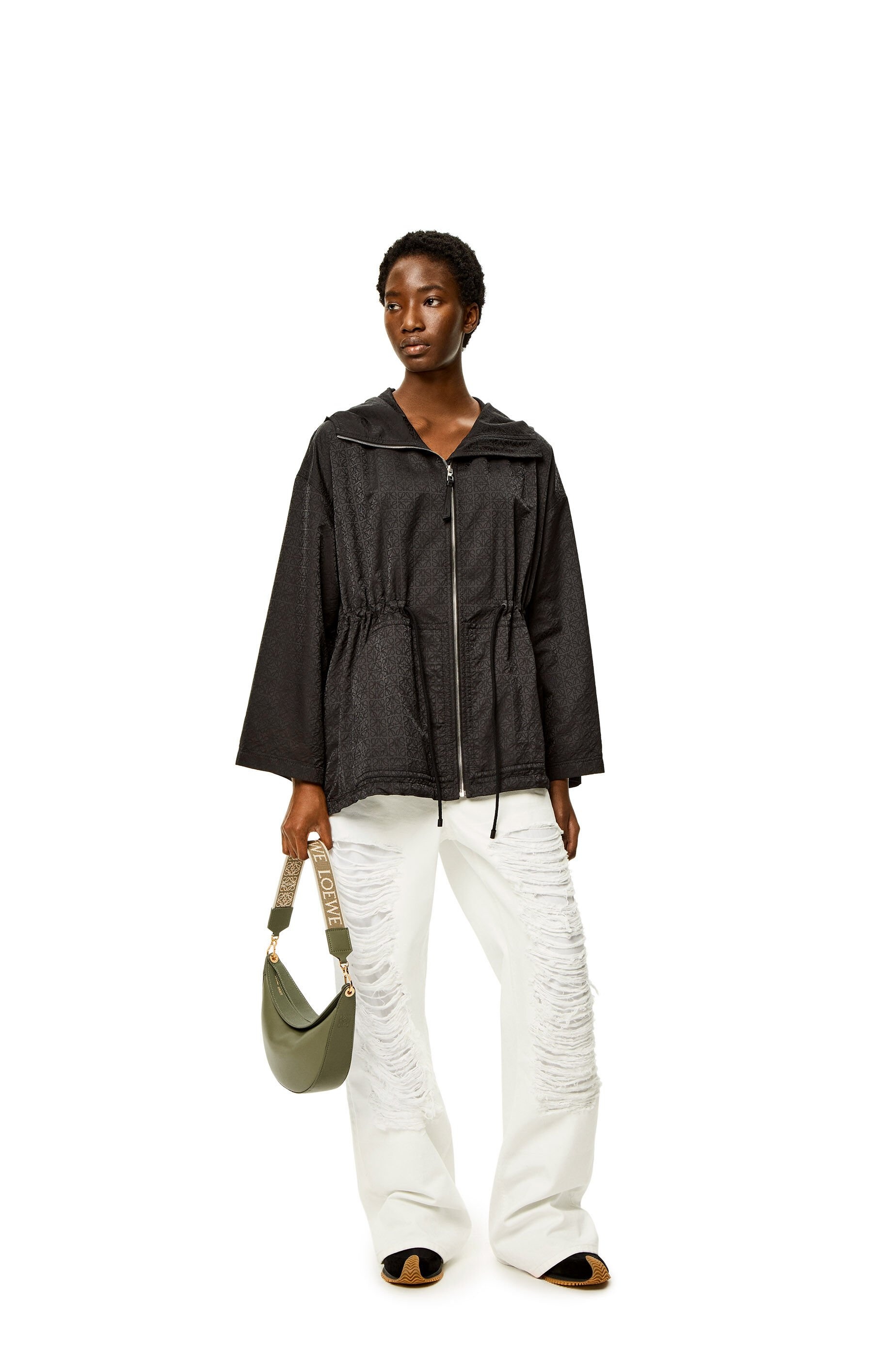 Small LOEWE Luna bag in satin calfskin and jacquard - 3
