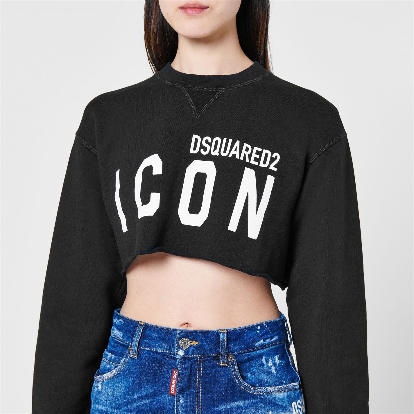 CROPPED ICON PRINT SWEATSHIRT - 4